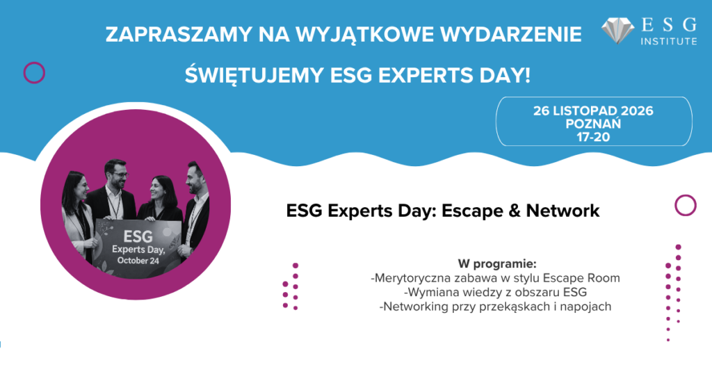Grafika wydarzenia: ESG Experts Day: Escape & Network | Interaktywna Gra Stacjonarna & Networking